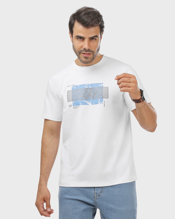 Crew Neck Printed T-shirt 4410