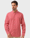 Cherry Red Checked Poplin Shirt 604