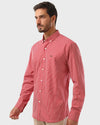 Cherry Red Checked Poplin Shirt 604