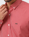 Cherry Red Checked Poplin Shirt 604