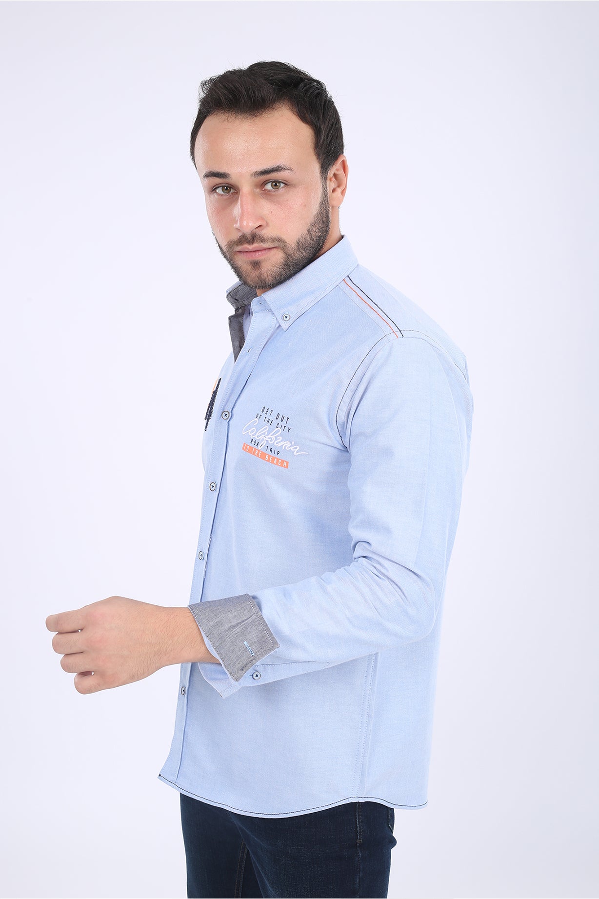 قميص قطن صافي كود 977