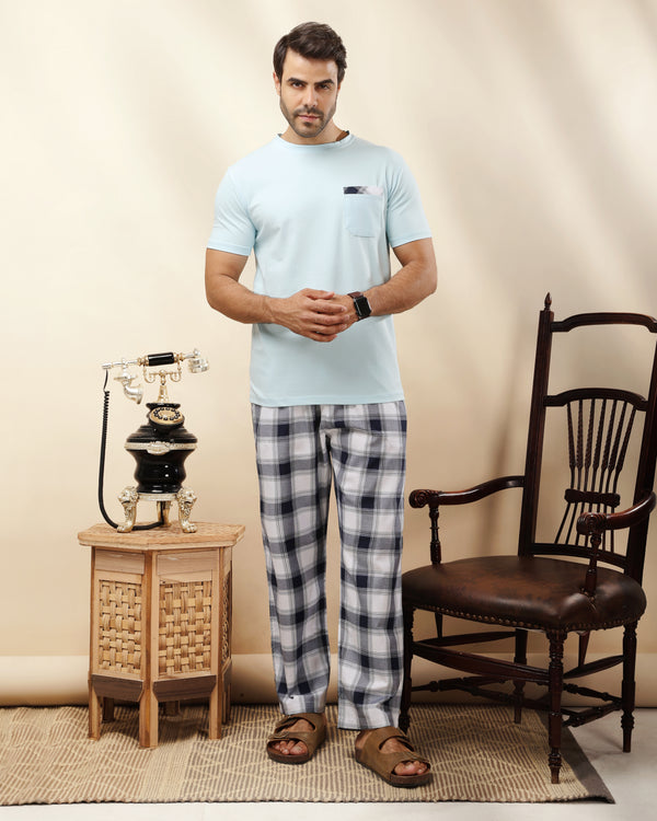 slim fit checkered pajamas cod 305