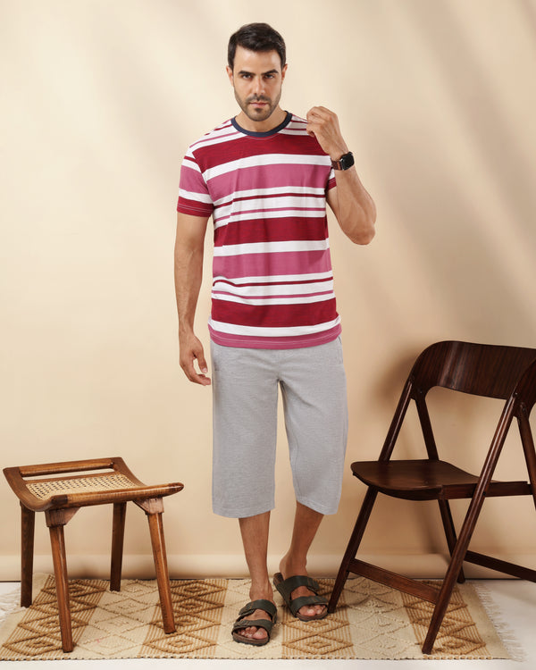 Training Suit burgundy on Grey