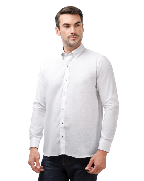 White Linen Shirt – Long Sleeve 20025