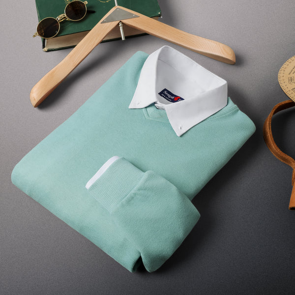 V NECK SLIM FIT PULLOVER Mint