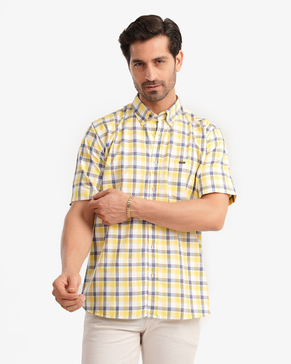 Checked linen shirt