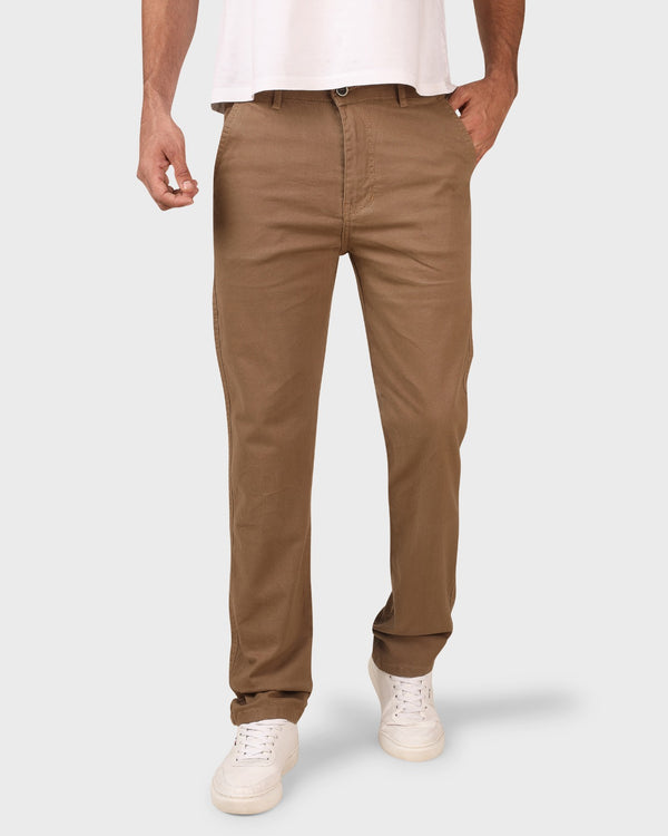 Gabardine lycra straight 12 camel